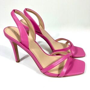 Veronica Beard Analita Slingback Heels Sandals Hot Pink NEW